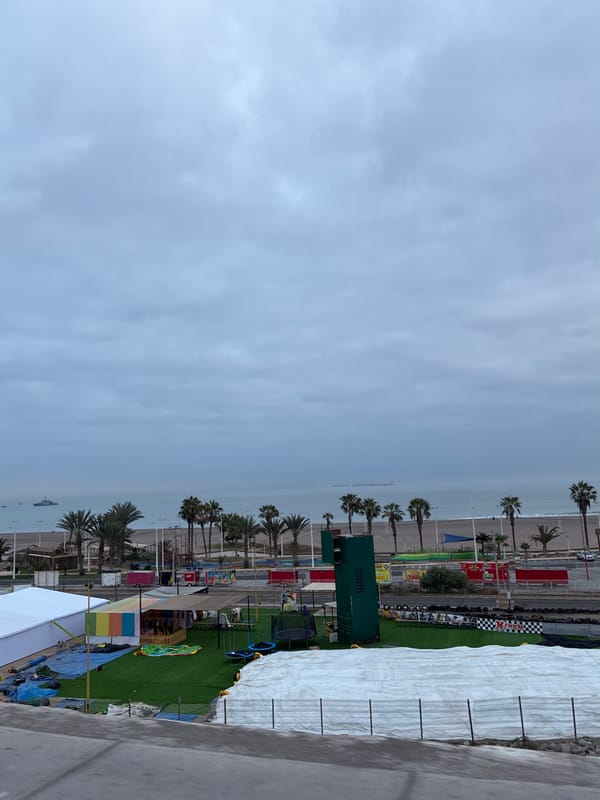 Overcast morning captured along Arica Chile's coastal promenade