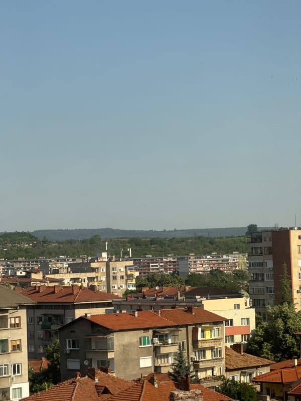 Morning domestic life documented in Lovech, Bulgaria household