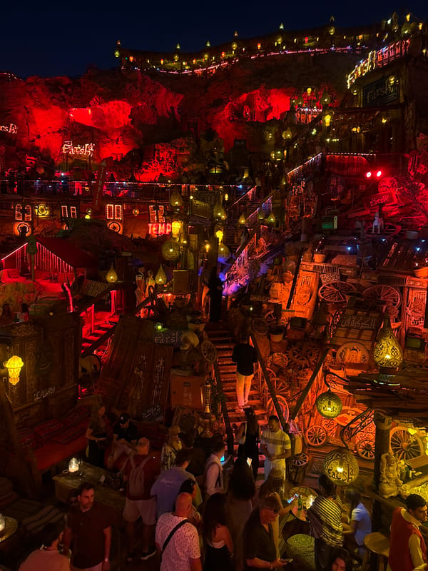 Nightlife captured at Farsha Mountain Lounge in Sharm El Sheikh