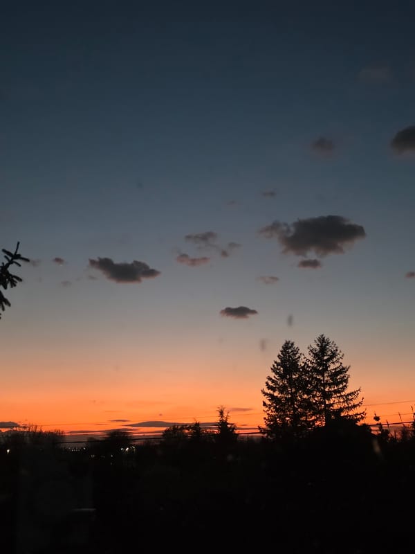 Sunset documented over Yagodovo, Bulgaria hillside