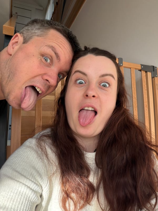 Playful morning moments with couple and Corgi in Gangloff