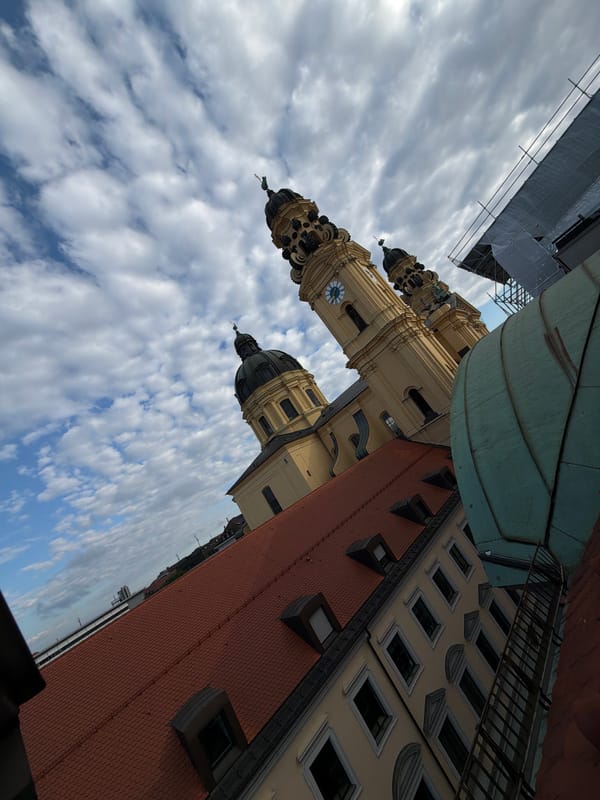 Munich's iconic church skyline, up close