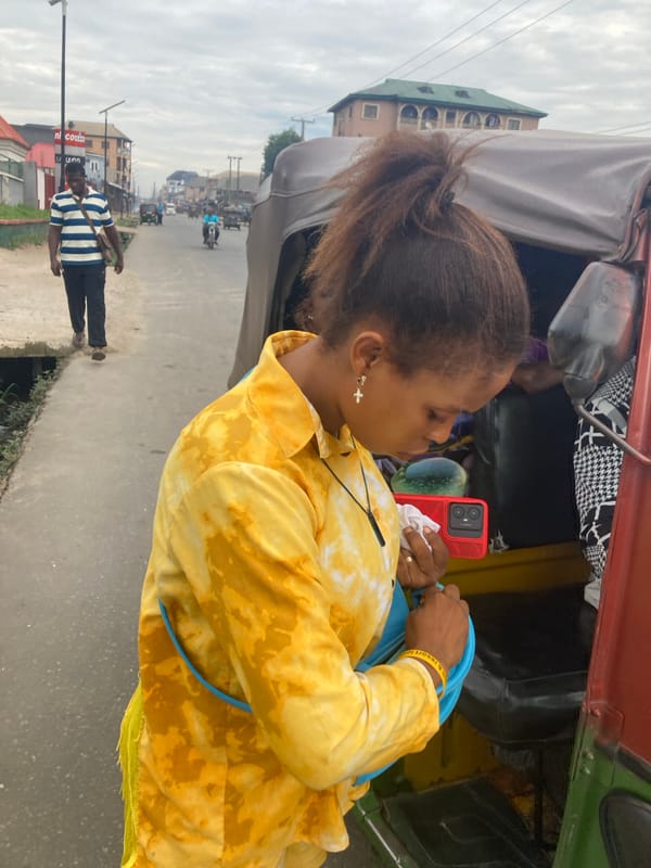 Morning street life captured in Umuode, Nigeria