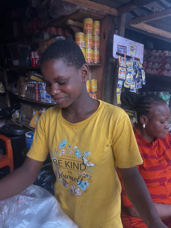 Afternoon trading at a busy market in Nkpor, Nigeria