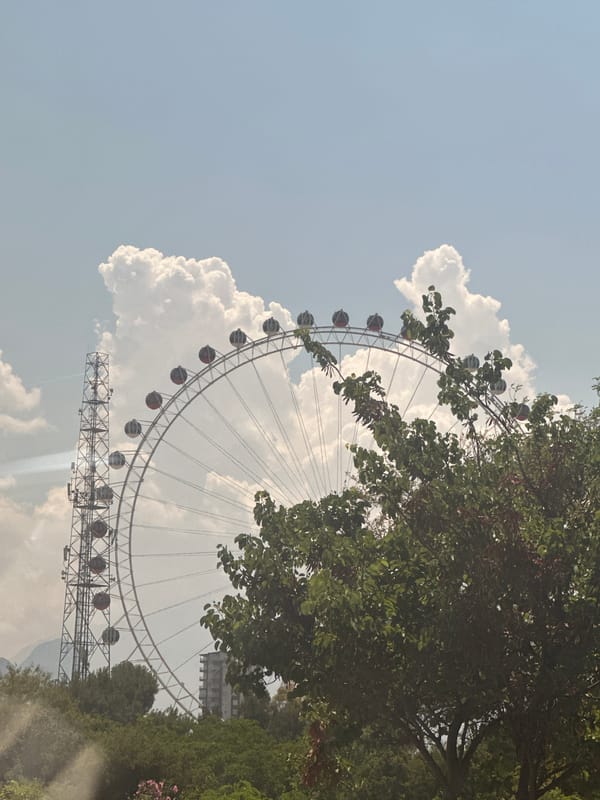 Ferris wheel operates in Konyaaltı, Turkey