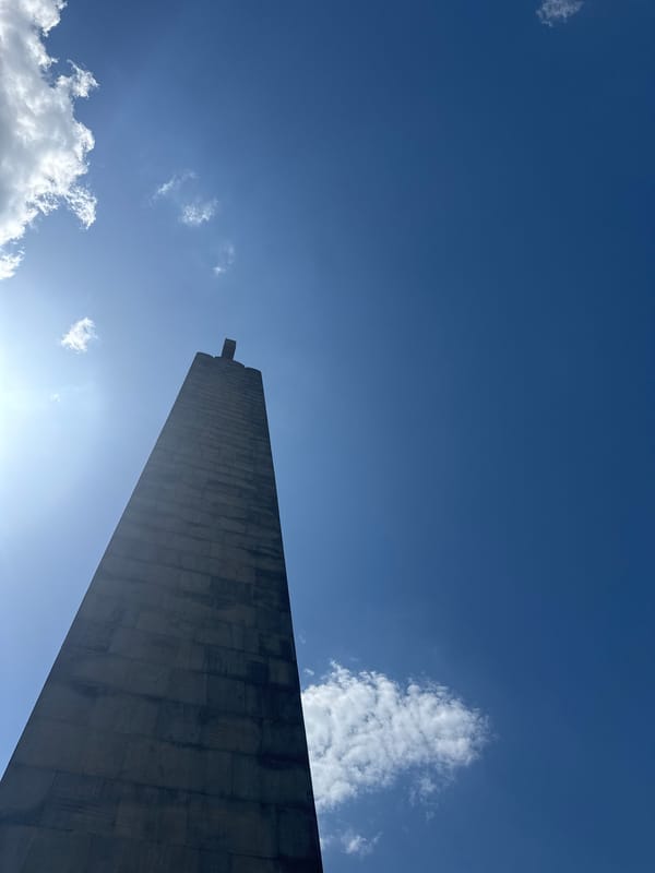 Clear skies frame Yerevan landmarks including Mother Armenia statue