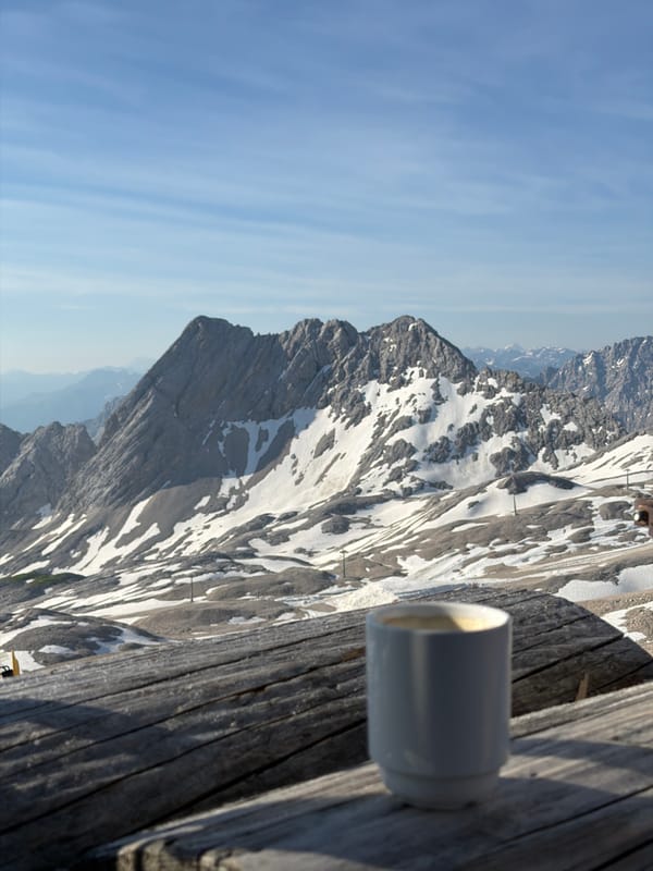 Coffee and alpine views from the Zugspitze area