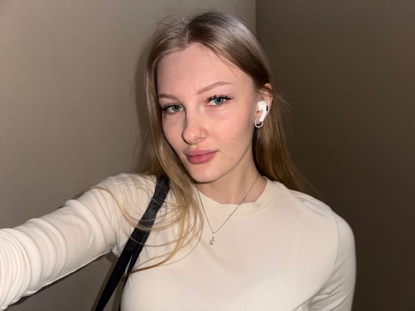 Woman takes multiple selfies in Perm, Russia