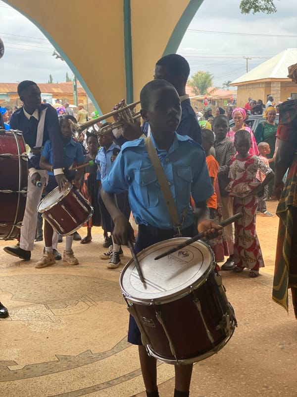 Youth marching band performs in Kafanchan, Nigeria