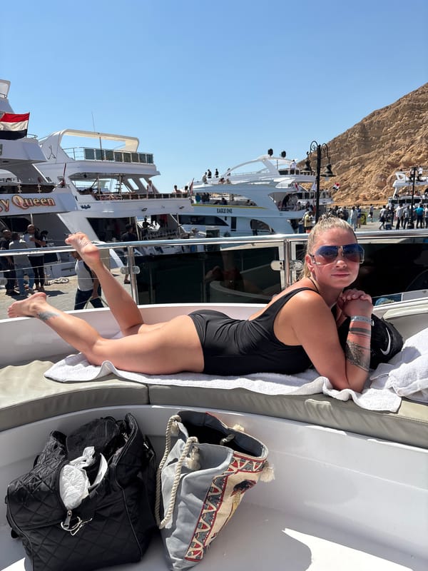 Tourist selfies captured at Sharm El Sheikh beach resort