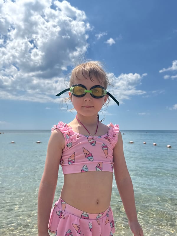 Morning beach activities documented in Yevpatoriya, Ukraine
