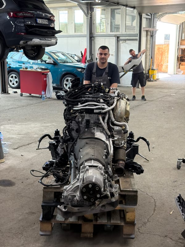 Major engine repair documented at Burgas auto shop