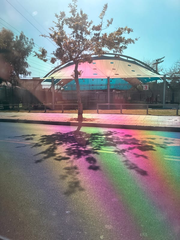 Rainbow light and dessert moments captured in Tel-Aviv