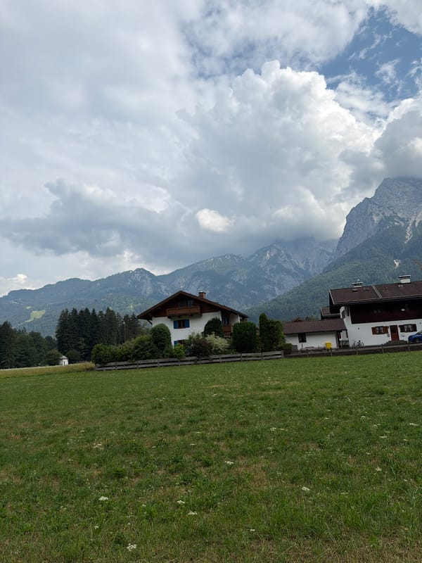 Alpine meadows and rocky peaks around Grainau, Bavaria