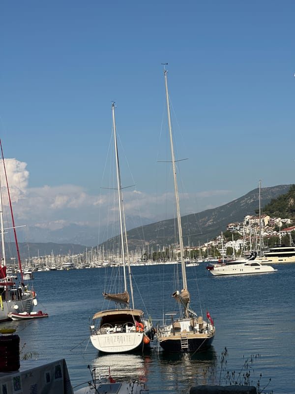 Marina activity documented in Fethiye, Turkey waterfront area