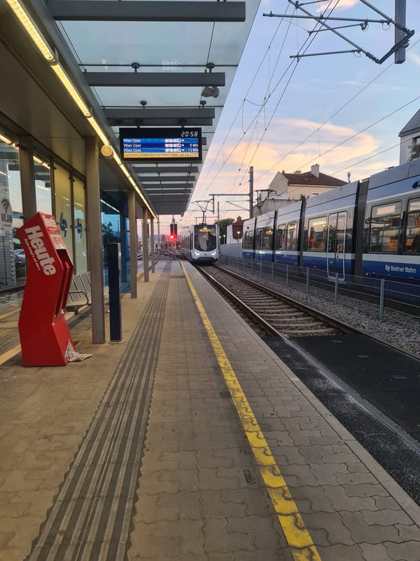Evening stroll through a Vienna neighborhood near the tram line