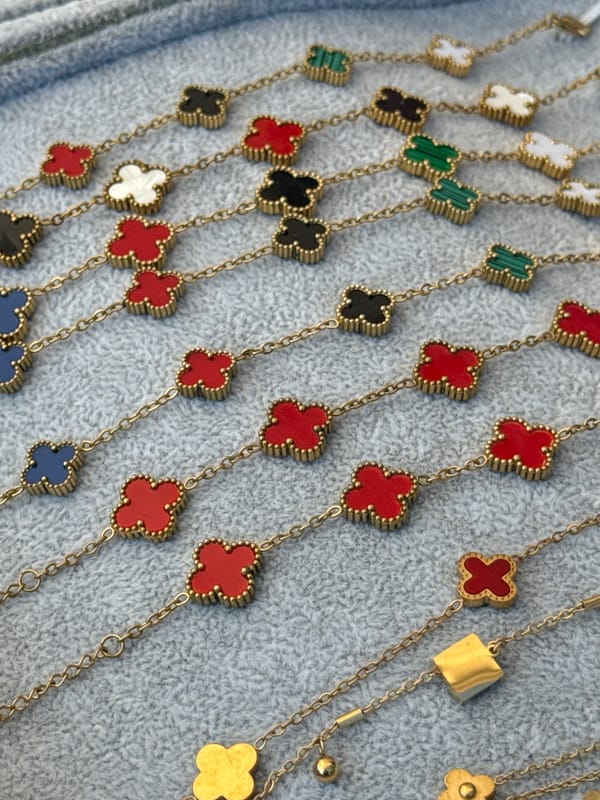 Jewelry collection displayed outdoors, documented by witness