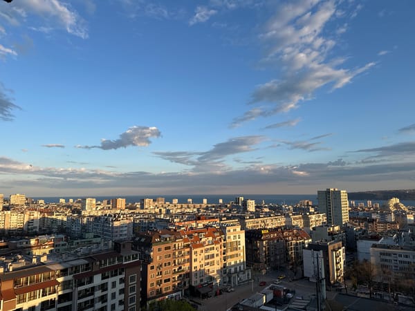 Witness documents Varna cityscape views under cloudy skies