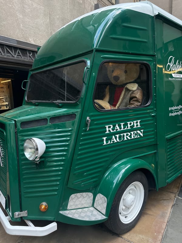 Ralph Lauren coffee truck draws customers on Fifth Avenue