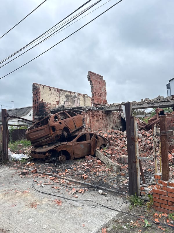 Destruction documented in Irpin, Ukraine