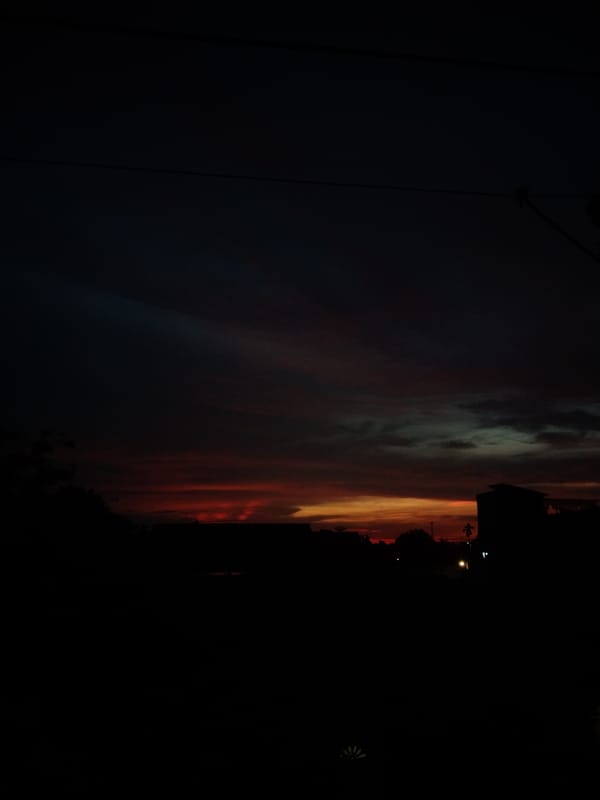 Twilight sky captured over Bireuenmeunasahdayah, Indonesia
