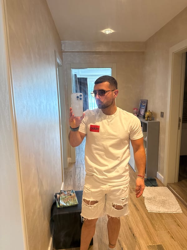 Man takes bathroom mirror selfies in Gabrovo, Bulgaria