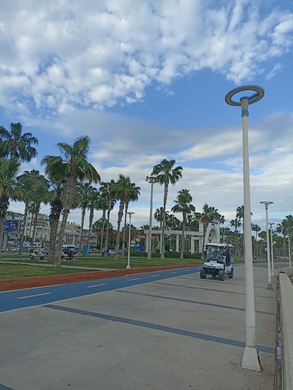 Afternoon scenes from Yenişehir Turkey seaside promenade captured by witnesses