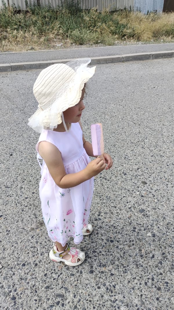 Summer popsicles and garden blooms on a warm morning