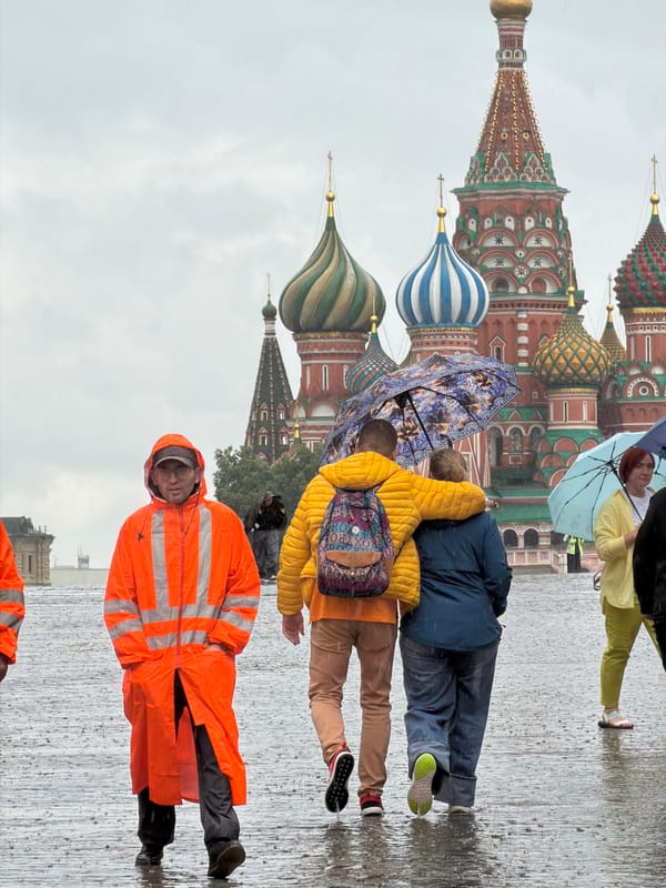 A rainy afternoon across Red Square and its landmarks