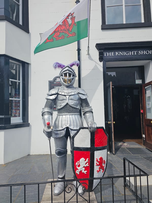 Tourist documents Conwy Castle walking tour in Wales