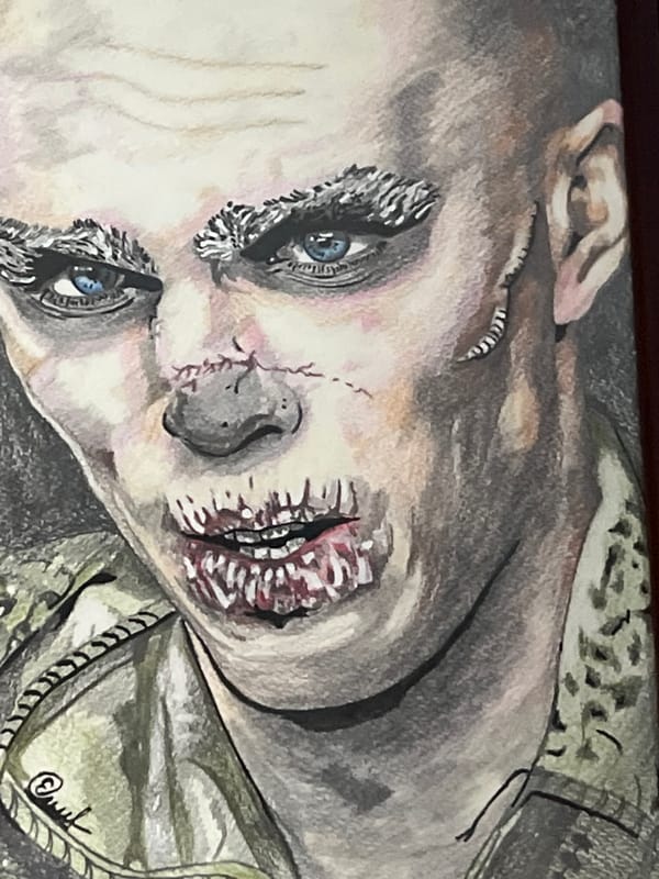 Art collection featuring pop culture character portraits documented in Podolsk