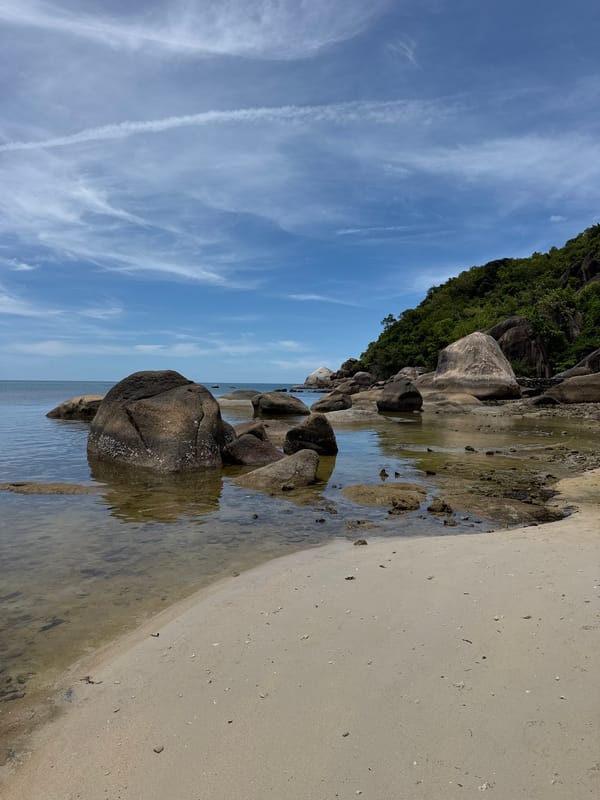 Early morning beach activity documented at Thai coastal resort area