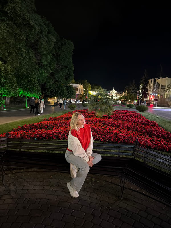 Summer night stroll through Kislovodsk's historic city center