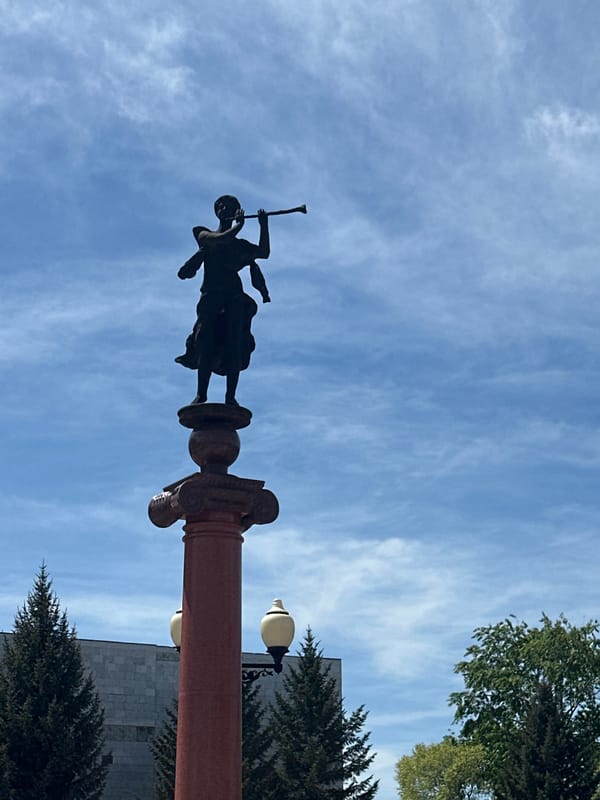 Early morning documentation of Birobidzhan city landmarks and streets