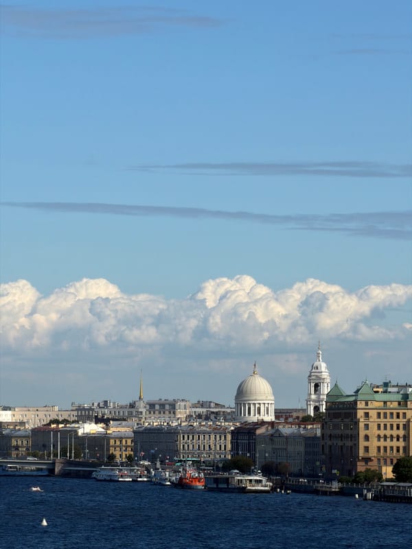Afternoon on the Neva: skatepark energy, caviar snacks, river views