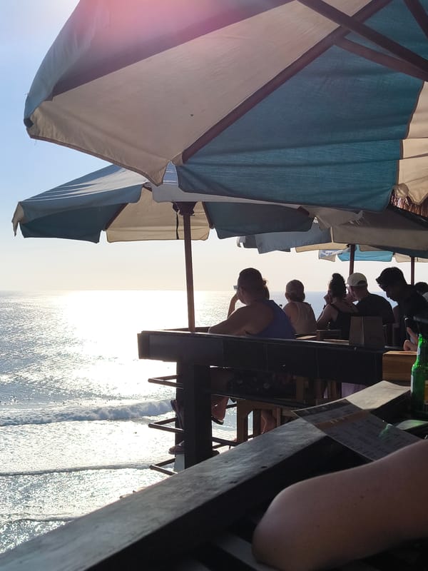 Surf session and beachside food at Kuta Selatan