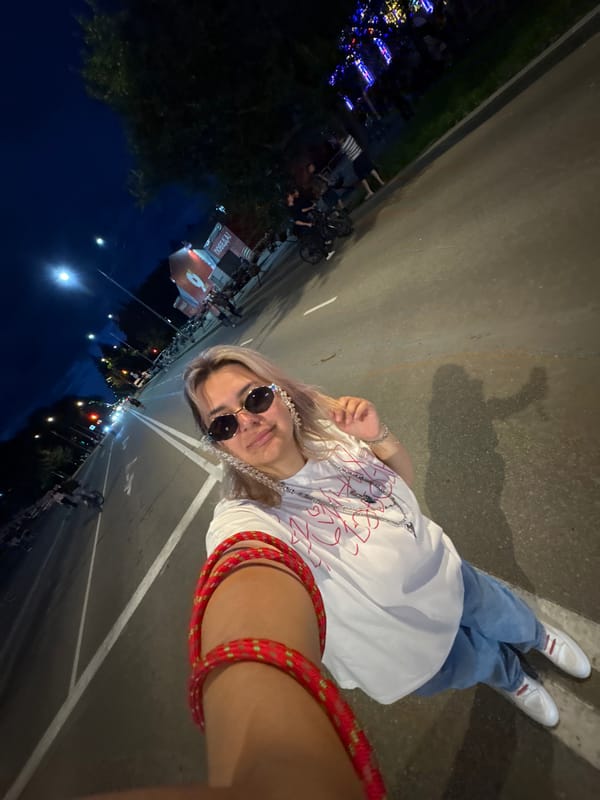 Night out on the streets of Birobidzhan, Russia