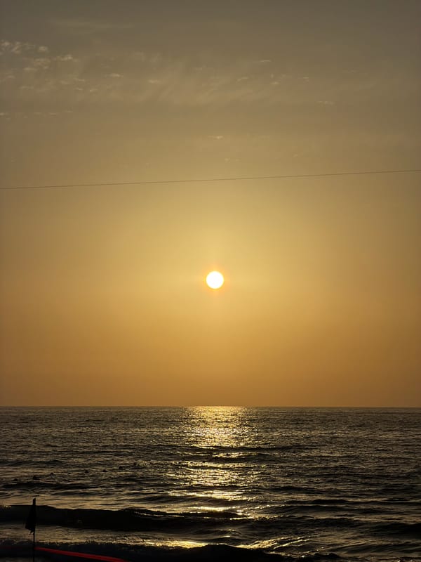 Sunset beach life captured along Tel Aviv Mediterranean coast