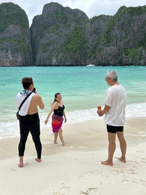 Early morning beach moments captured at Ao Nang, Thailand