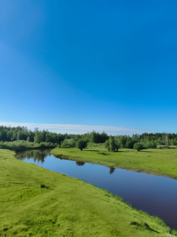 River views from a bridge in remote Yakutia, Russia