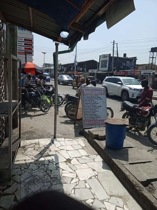 Daily street life documented in Ado, Nigeria morning hours