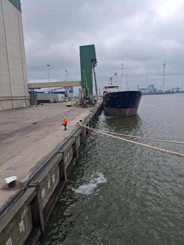 Morning shift documented at Eemshaven port workers facility