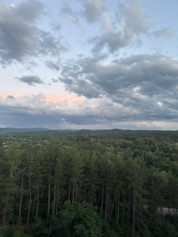 Evening at Koprinka Reservoir, dam views and summer storms