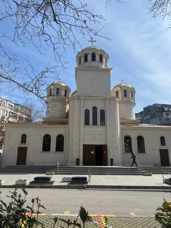 Morning street scenes documented near Varna cathedral