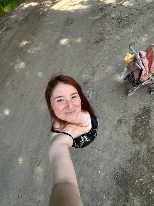 Family explores Nizhny Novgorod construction site with kids on bikes