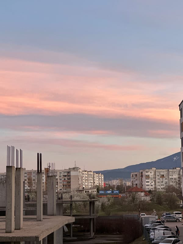 Sofia residents witness colorful sunset skies across city