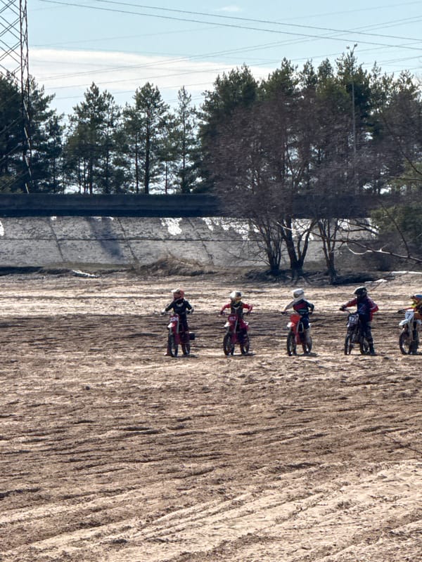 Youth motocross racing event held in Chaikovsky, Russia