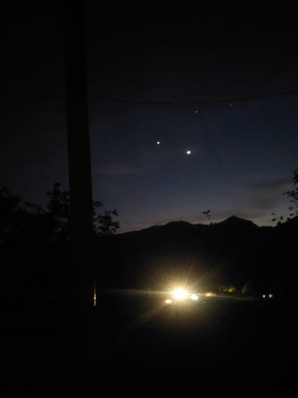 Twilight transition documented over Armenian mountains in Areni