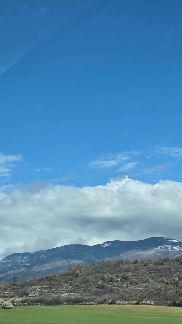 Cloudy mountain landscape documented in Usoika, Bulgaria