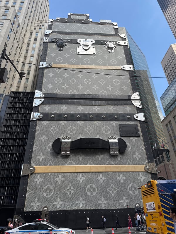 Midtown street-level art and retail installations, New York